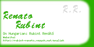 renato rubint business card