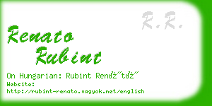renato rubint business card